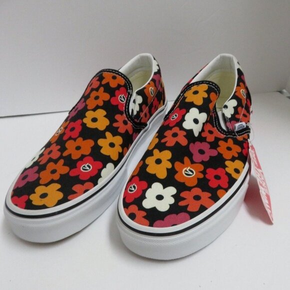 Vans Other - #53 Vans Classic Slip-On Shoes Peace Peace Floral Canvas Mens 11.5 Women’s 13